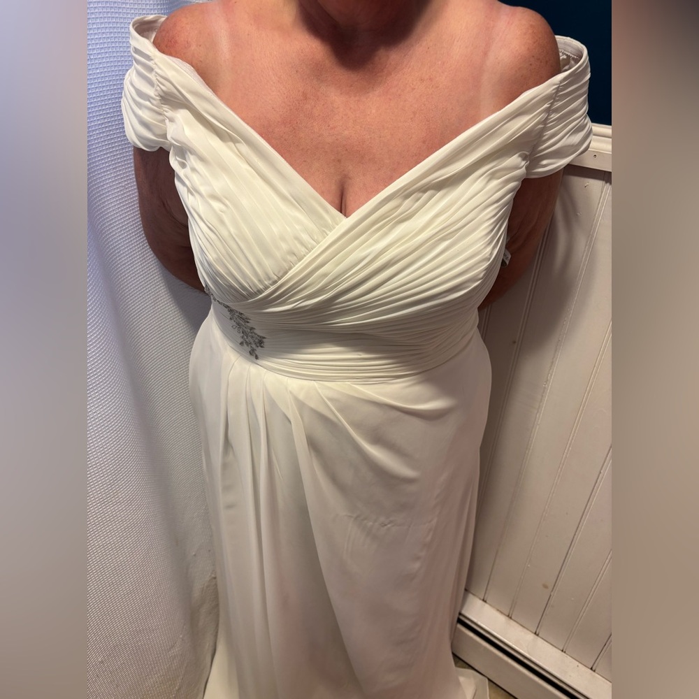 Elegant Off-Shoulder Ivory Gown – Plus Size Bridal / Formal